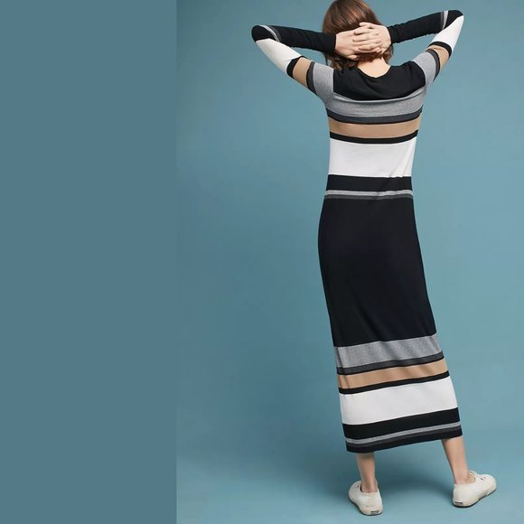 BAILEY 44 Long-Sleeve Striped Maxi Dress - Sz XS - Picture 4 of 12